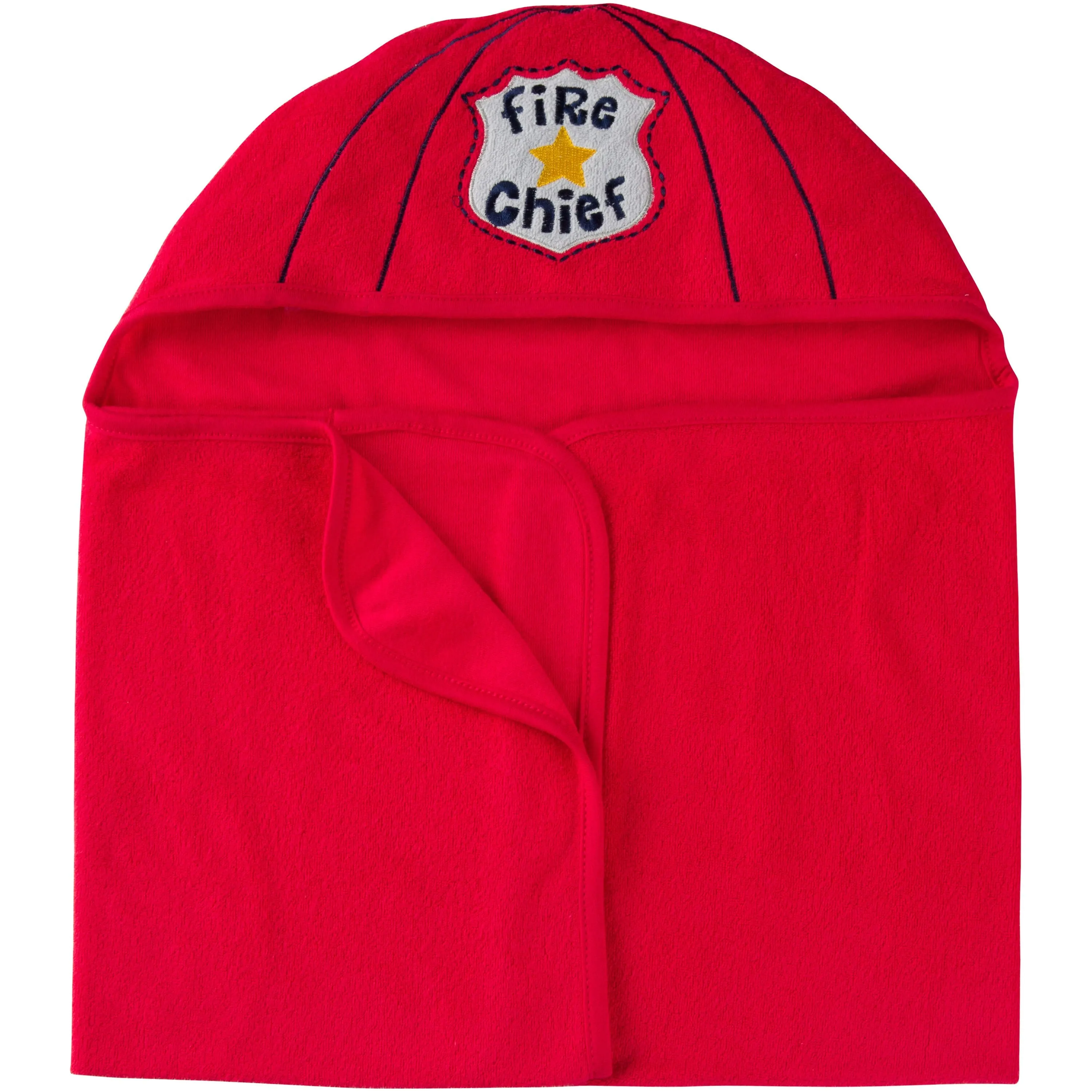 Gerber Baby Boys' Red Fire Chief Hooded Bath Towel