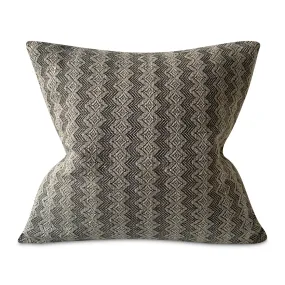 Gray Bohemian Ikat Throw Pillow Cover 22x22