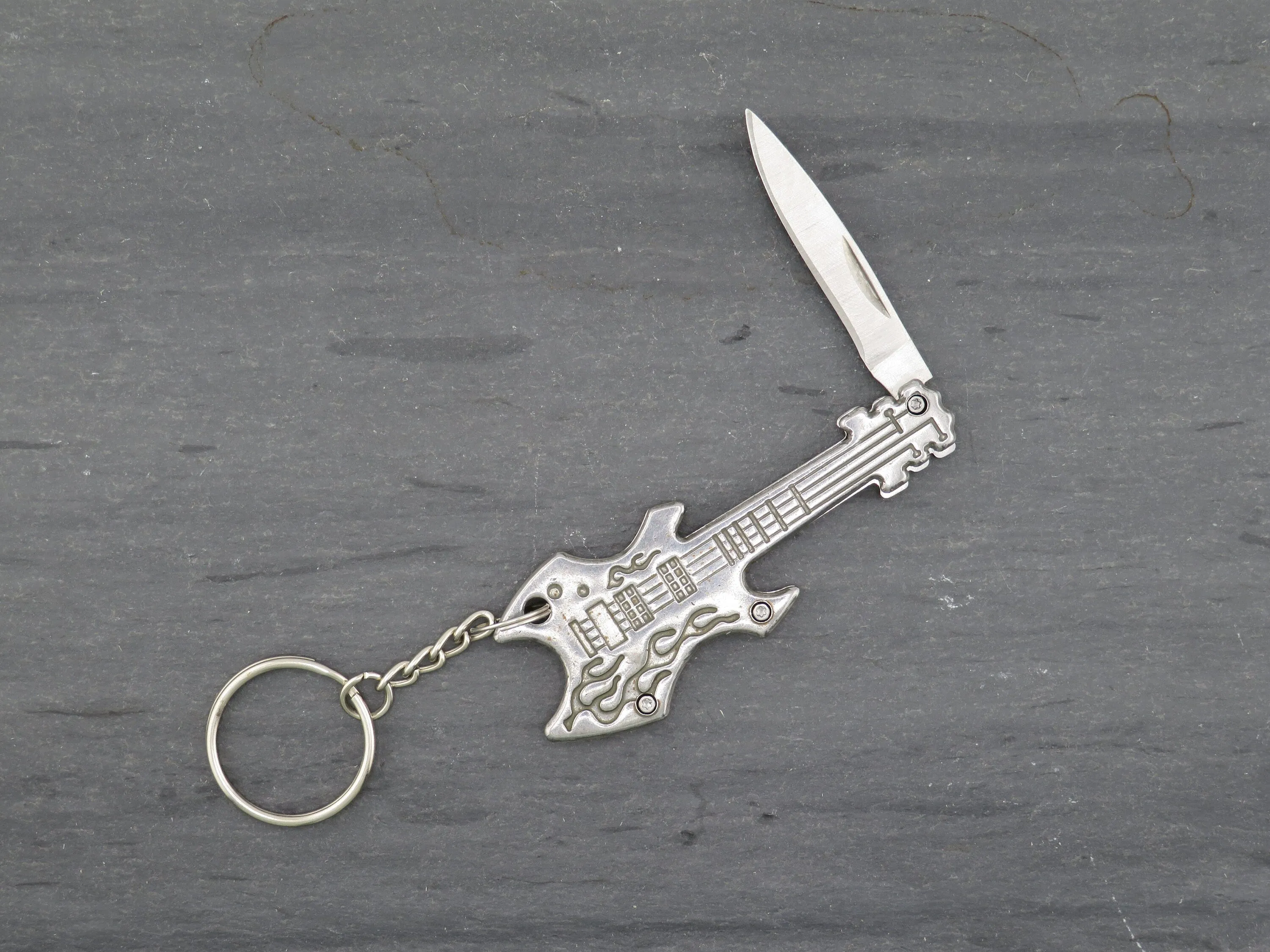 Guitar Mini Knife Keyring