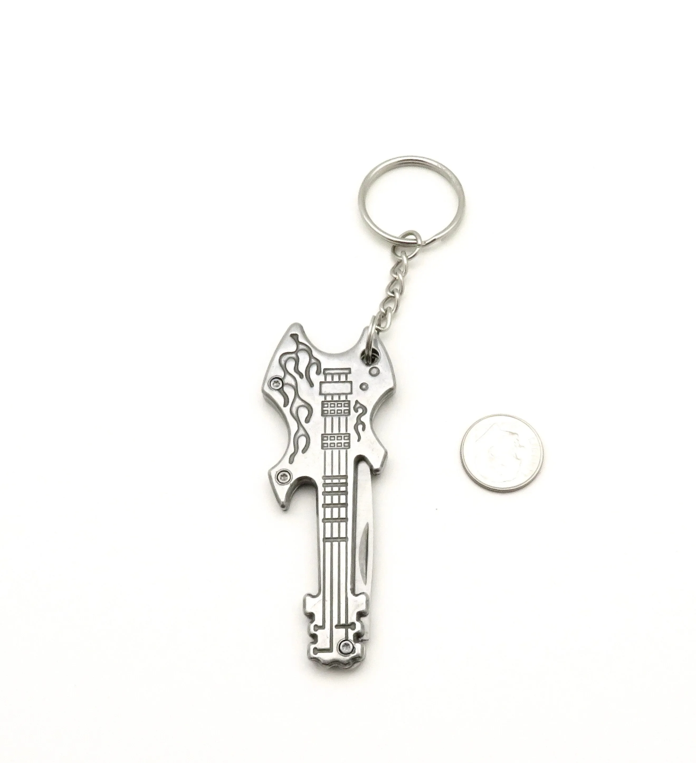 Guitar Mini Knife Keyring