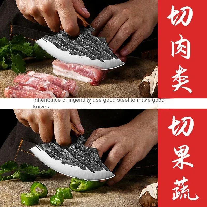 Hand-Forged Meat Cutting Knife – Professional Slaughter Tool