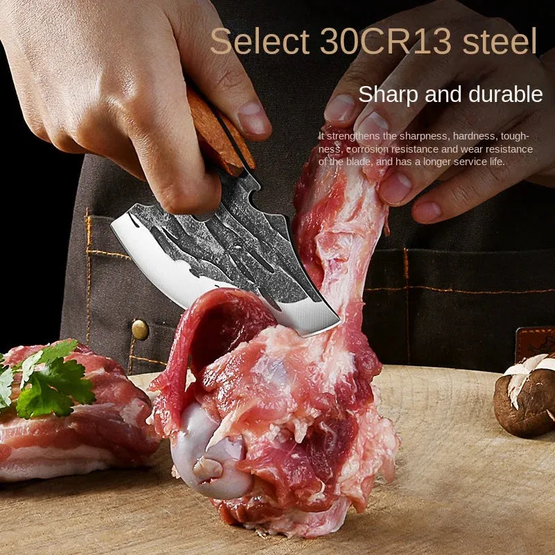 Hand-Forged Meat Cutting Knife – Professional Slaughter Tool