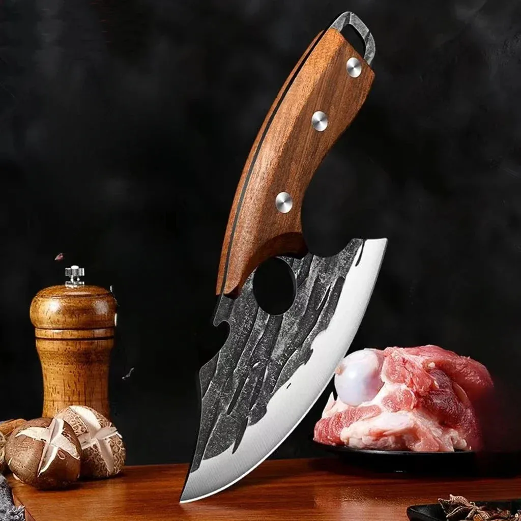 Hand-Forged Meat Cutting Knife – Professional Slaughter Tool