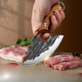 Hand-Forged Meat Cutting Knife – Professional Slaughter Tool