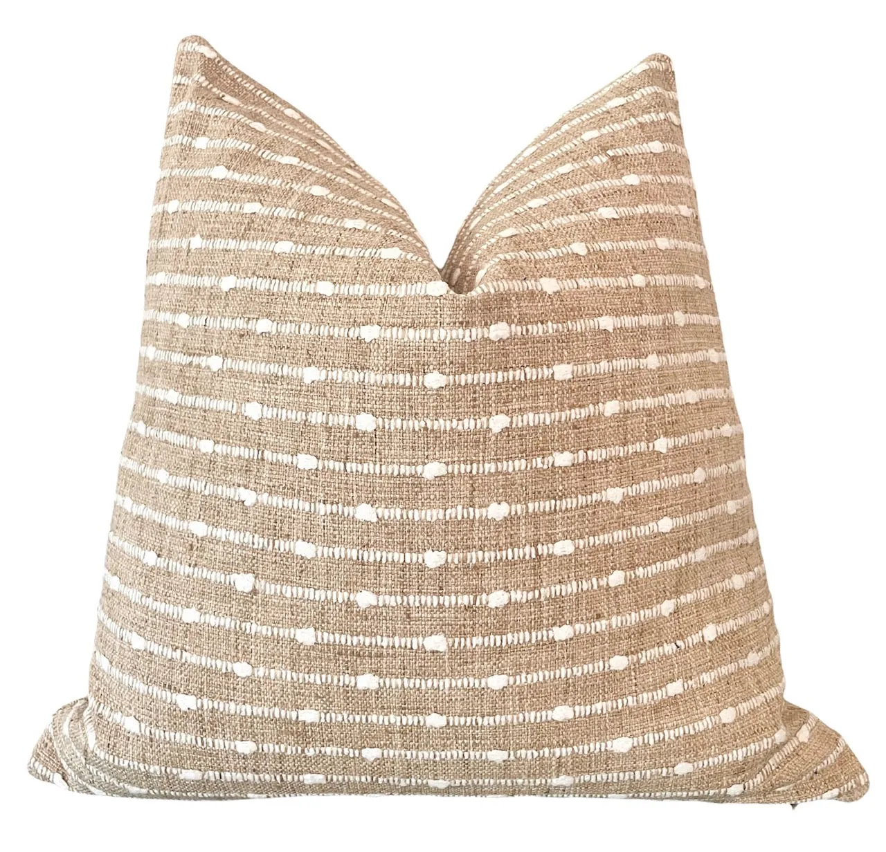 Harvest, Golden Wheat: Textural Striped Decorative Pillow Cover