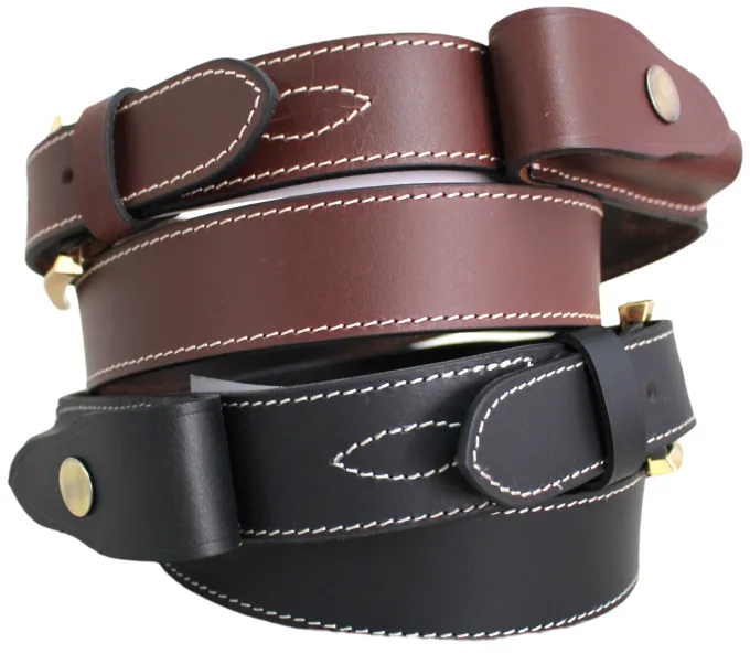 Hide & Chic Stockman’s Leather Knife Belt with Knife pouch. Black or Brown. Style: 41014