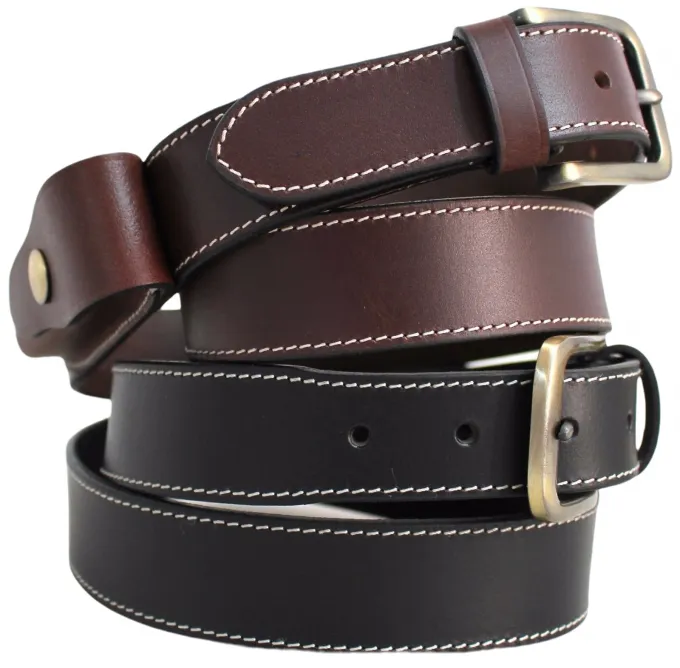 Hide & Chic Stockman’s Leather Knife Belt with Knife pouch. Black or Brown. Style: 41014