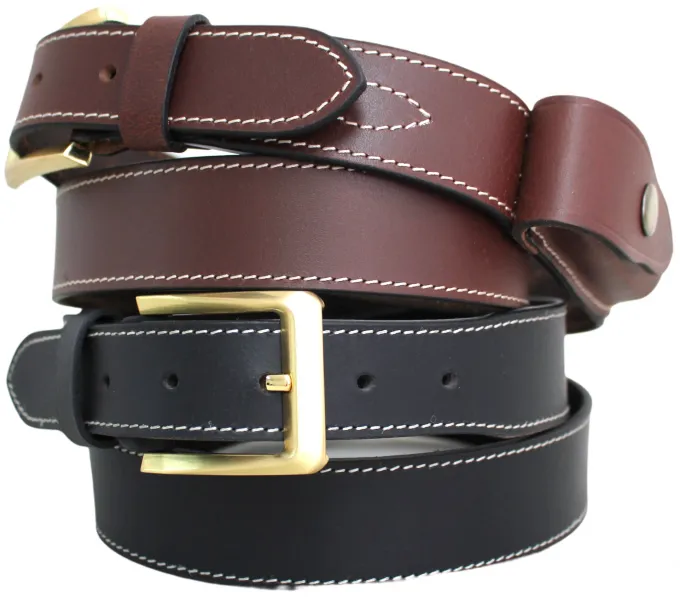 Hide & Chic Stockman’s Leather Knife Belt with Knife pouch. Black or Brown. Style: 41014