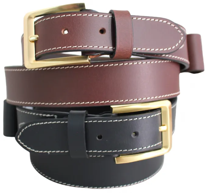 Hide & Chic Stockman’s Leather Knife Belt with Knife pouch. Black or Brown. Style: 41014