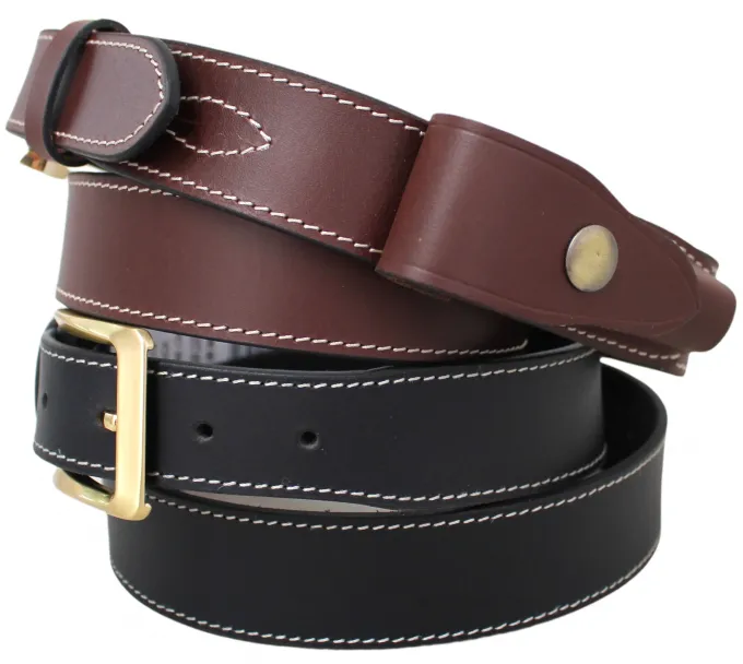 Hide & Chic Stockman’s Leather Knife Belt with Knife pouch. Black or Brown. Style: 41014