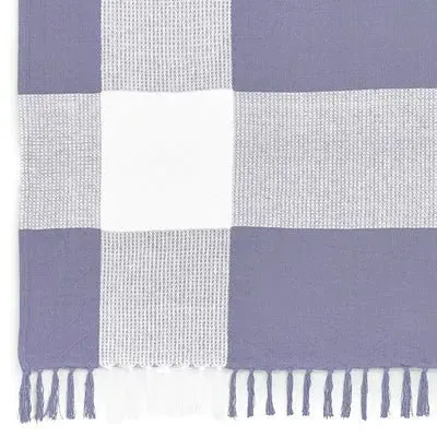 Highland 80290PHW Purple Heather/White Throw Blanket