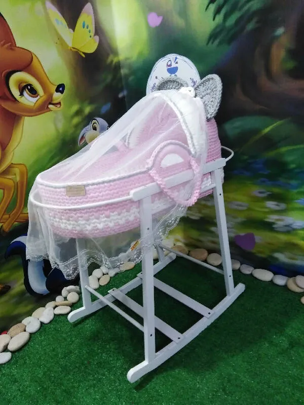 HJ handmade Pink Baby Bed For Babies