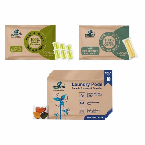 Home Fragrance Kit | Non Toxic | Floor Cleaner | Air Freshener | Laundry Pods