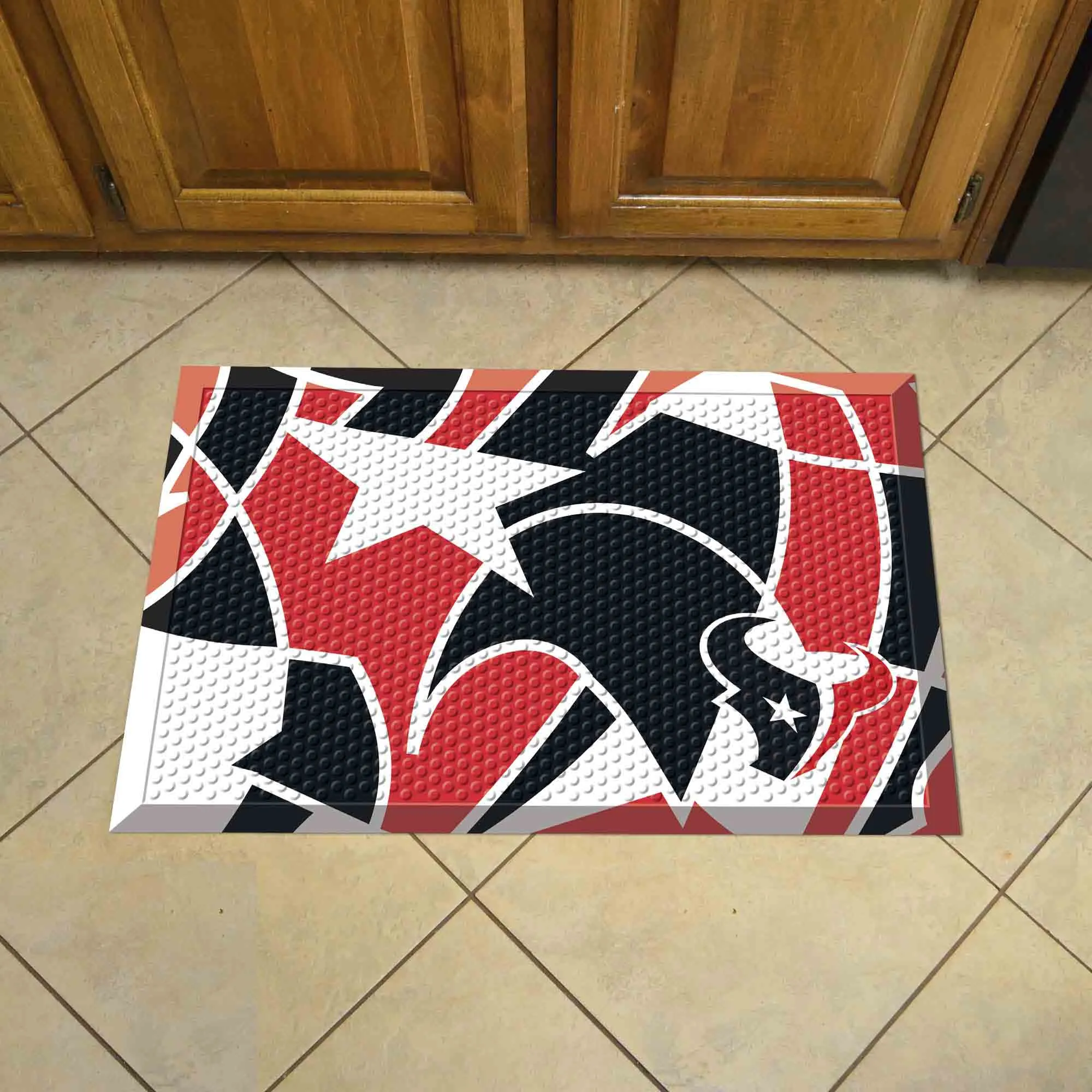 Houston Texans Rubber Scraper Door Mat XFIT Design