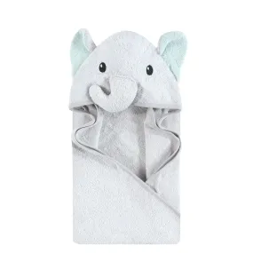 Hudson Baby Cotton Animal Face Hooded Towel, Dreamy Elephant