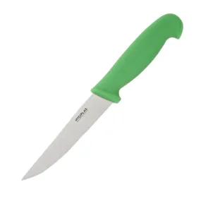 Hygiplas Serrated Vegetable Knife Green 10.5cm - C862