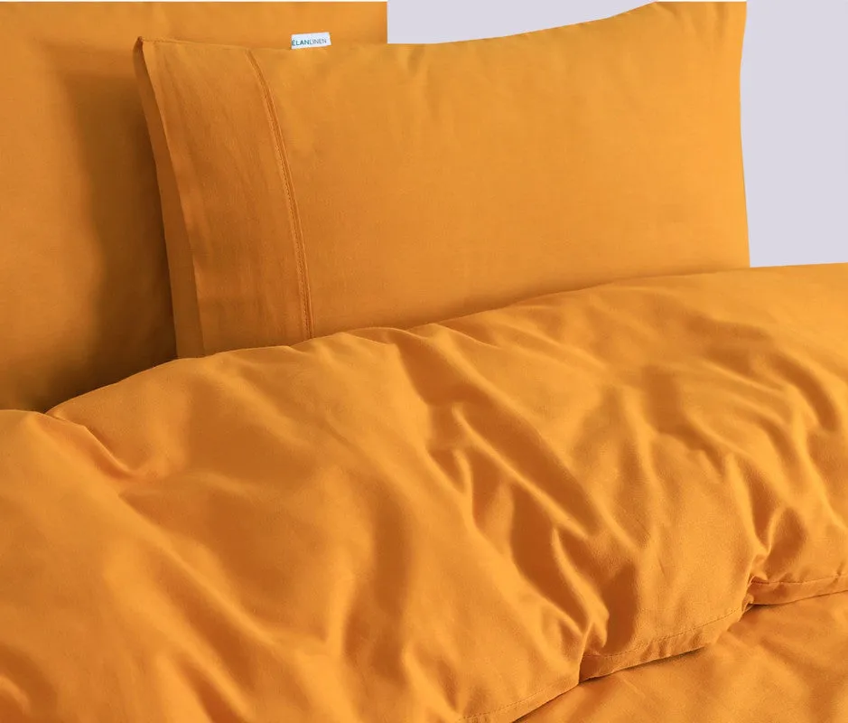 Hypoallergenic Egyptian Cotton Quilt Cover Set, Mustard – Elan Linen