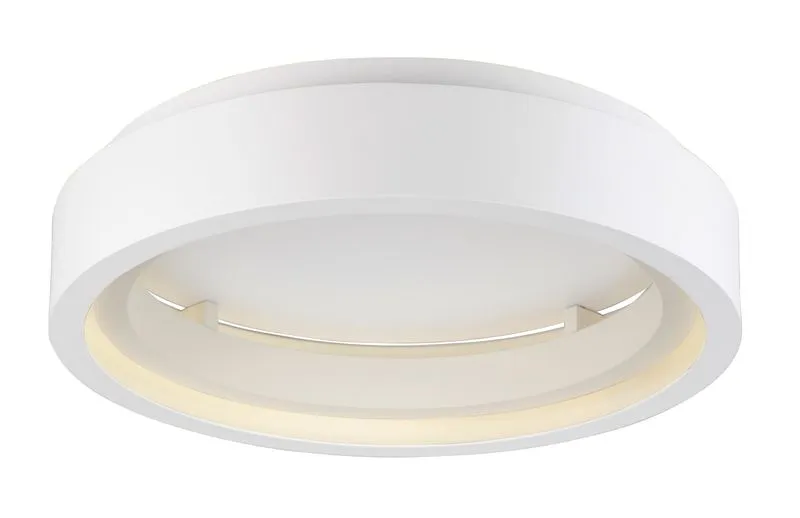 iCorona 23.5" Single Light Flush Mount in Matte White