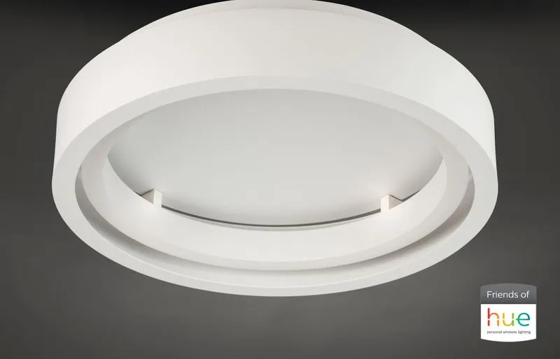 iCorona 23.5" Single Light Flush Mount in Matte White