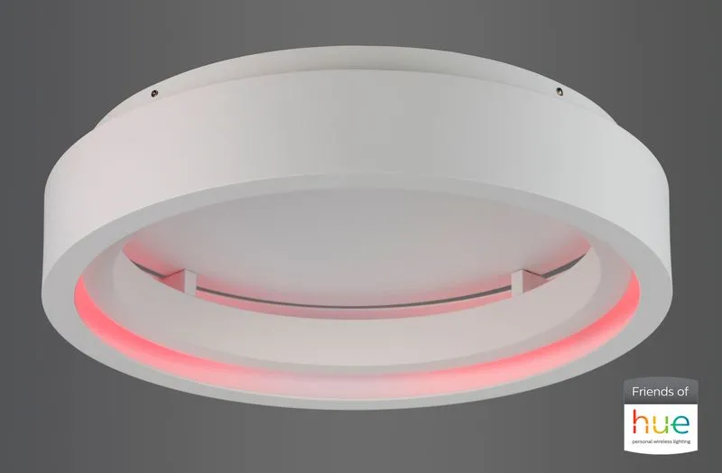 iCorona 23.5" Single Light Flush Mount in Matte White