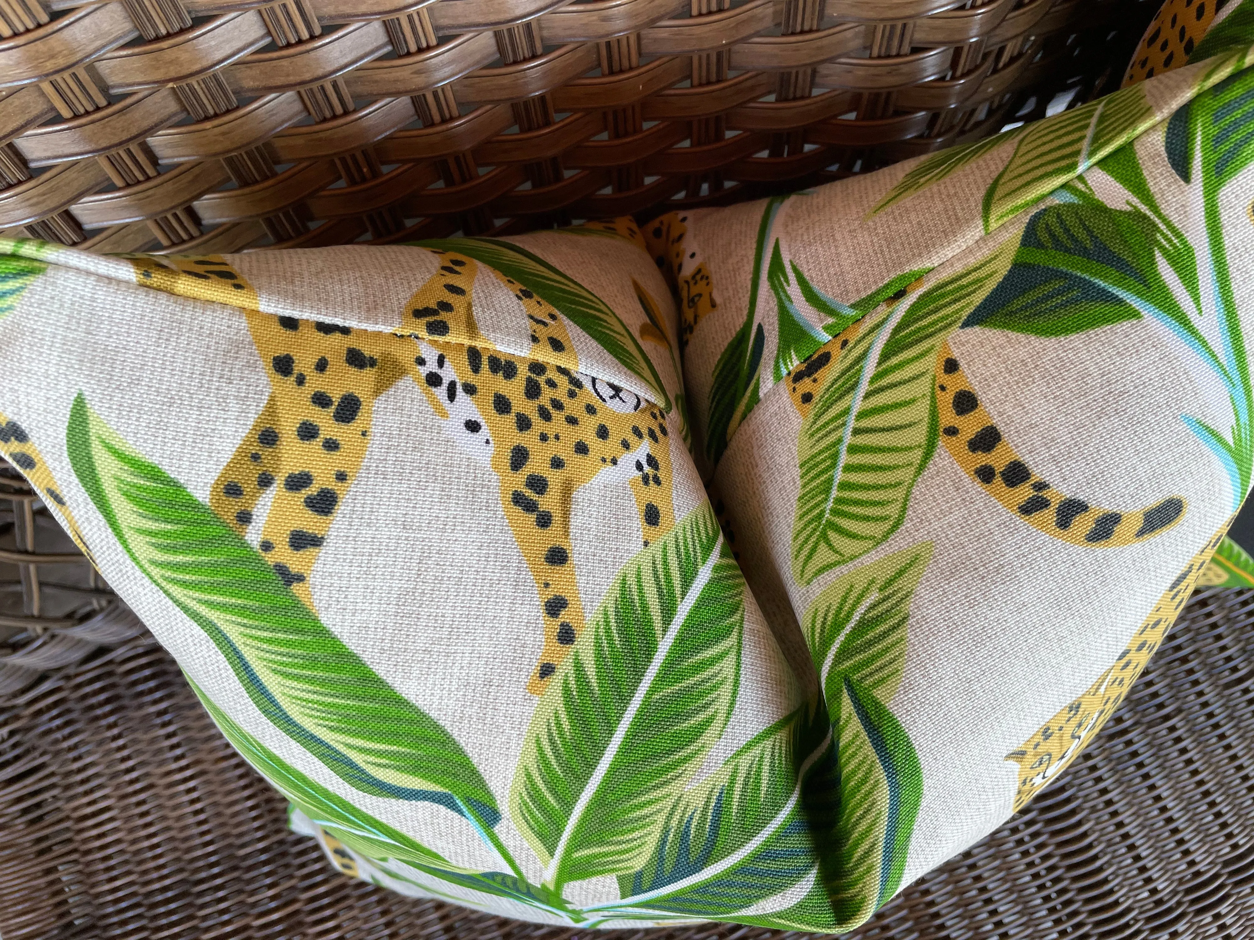 Indoor/Outdoor Cheetah Pillow Cover in Black or Cream