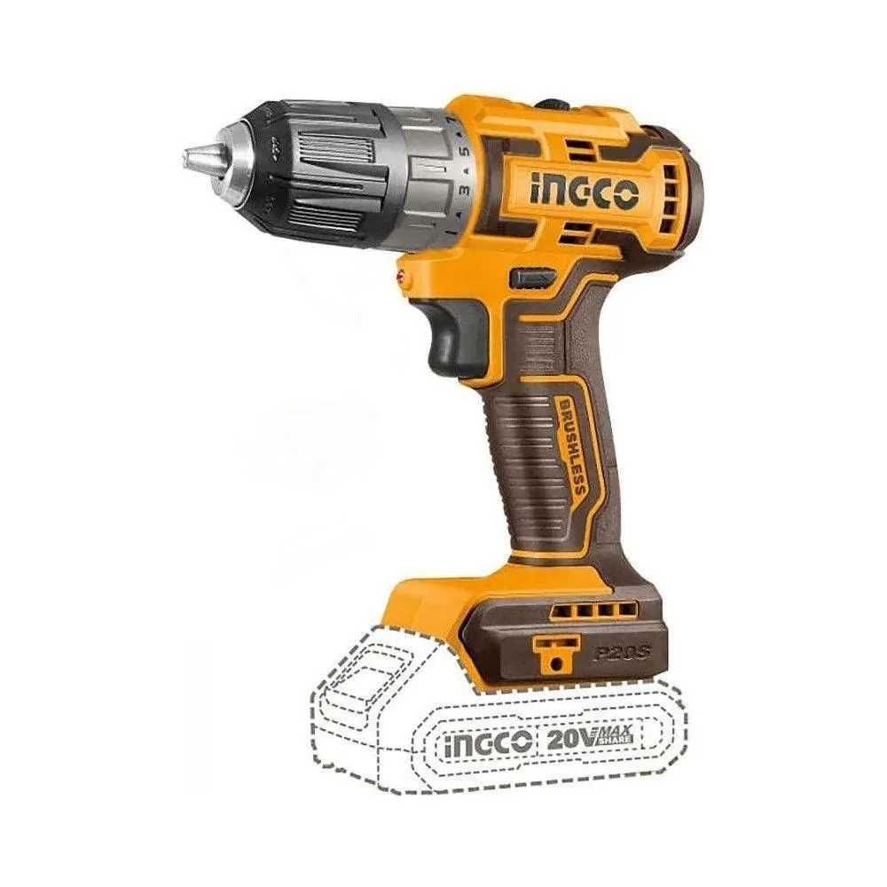 Ingco CIDLI20508 Li-Ion BL Impact Drill 20V