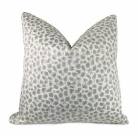 Jaclyn Mineral Green Gray Leopard Spot Pillow Cover