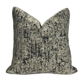 Jacqueline Black Metallic Gold Pyrite Pillow Cover