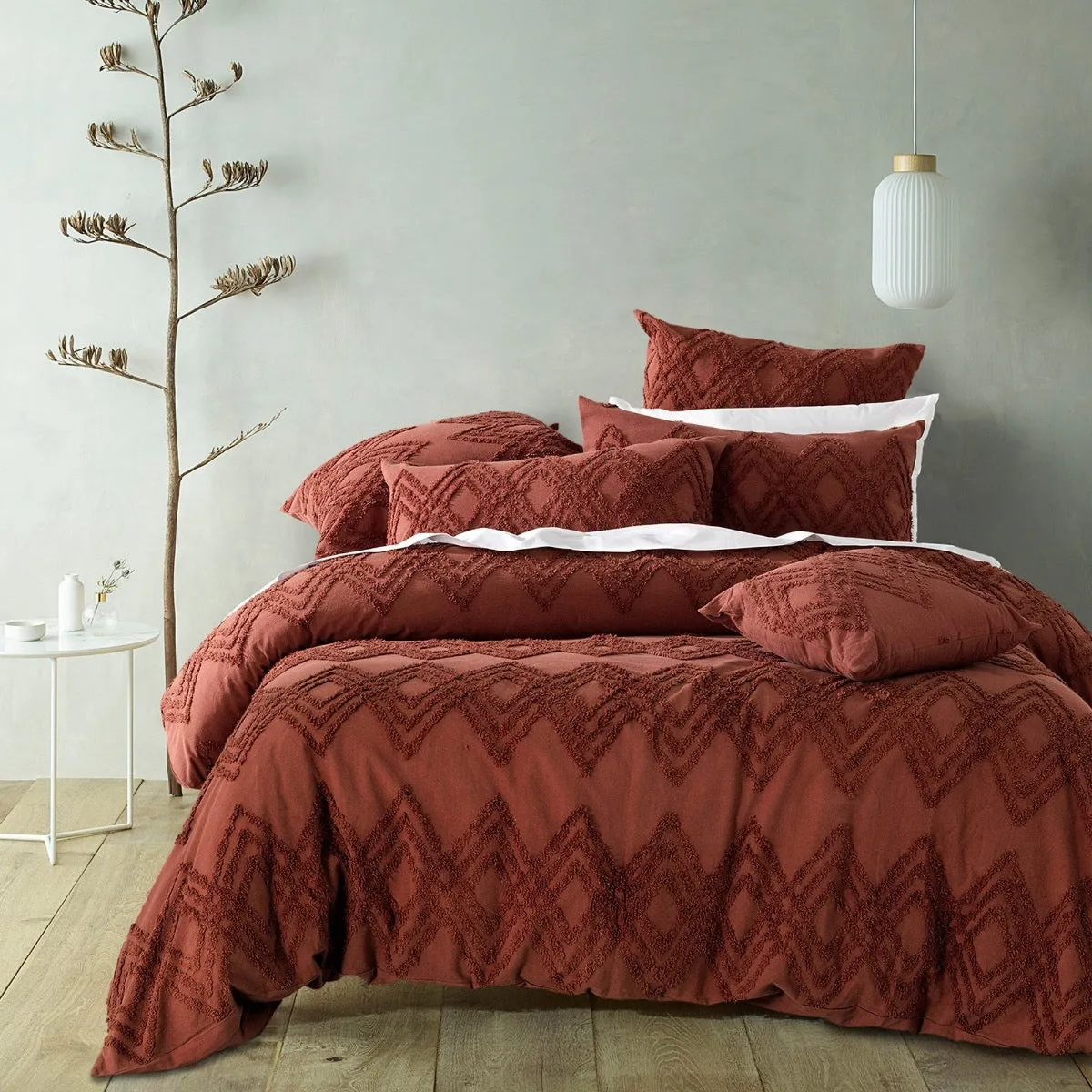 Jaipur Terracotta Quilt Cover Set by Bianca