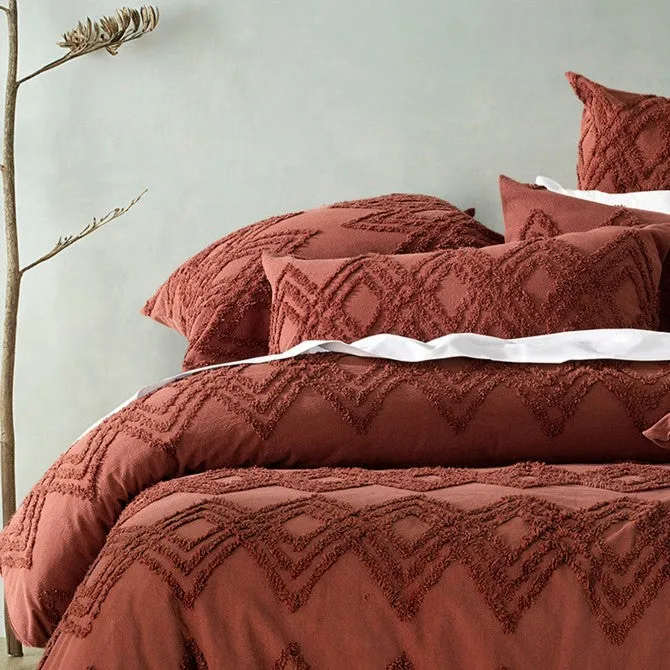 Jaipur Terracotta Quilt Cover Set by Bianca