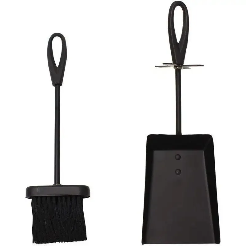 JVL Purbeck Fireside Coal Shovel & Brush Hearth Set - 2 Piece