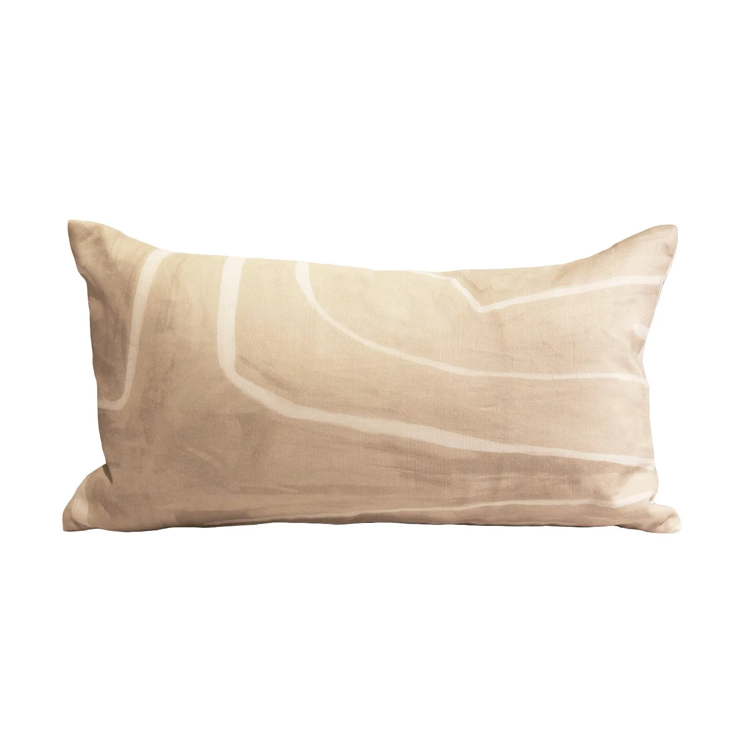 Kelly Wearstler Cream and White Linen Pillow