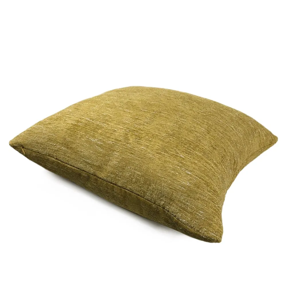 Knox Curry Gold Slub Textured Chenille Pillow Cover