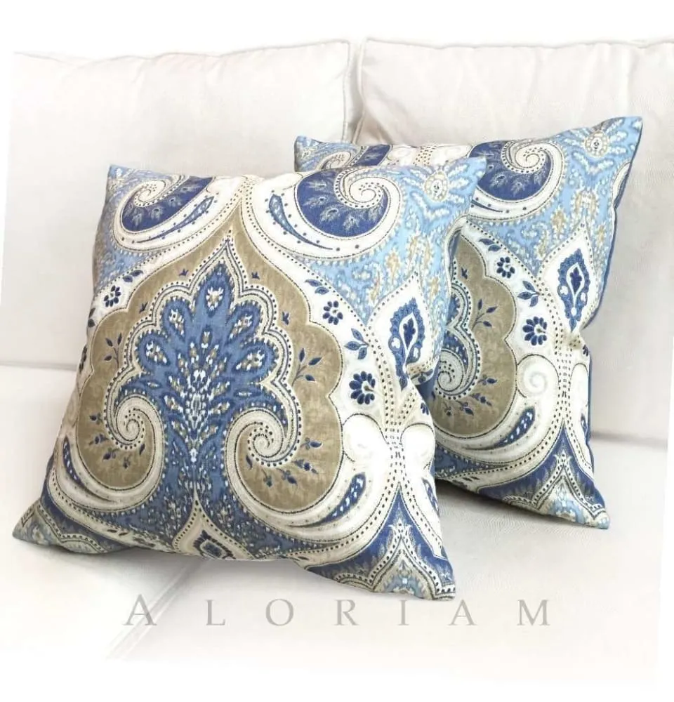 Kravet Latika Delta Paisley Medallion Pillow Cover