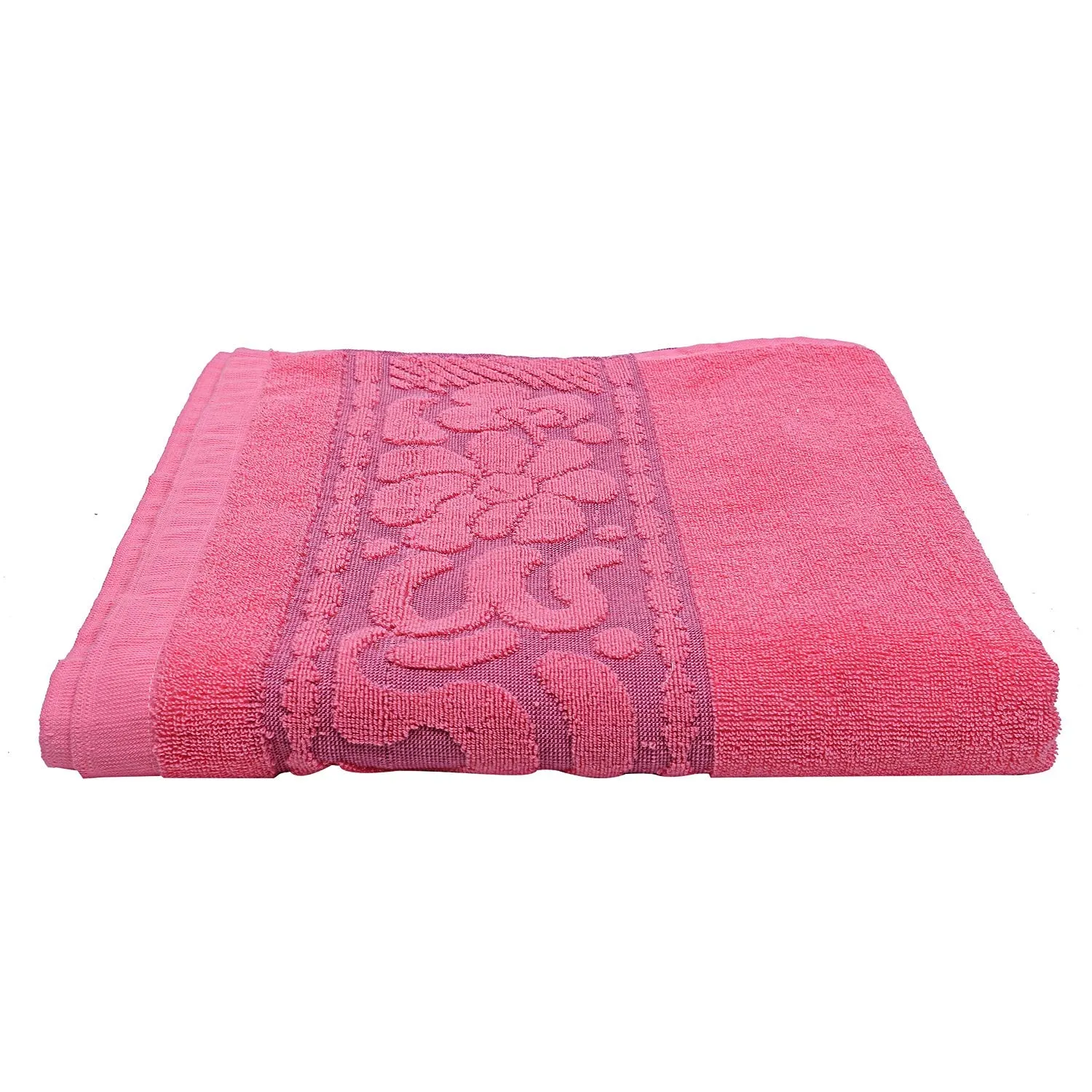 Kuber Industries Cotton Bath Towel (30"x60", Pink, Full Size, 2 Pieces)-CTKTC29900