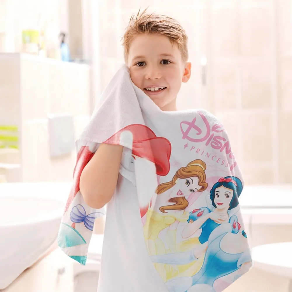 Kuber Industries Disney Princess Microfiber Soft Kids Bath Towel-Pack of 2 (Multi)