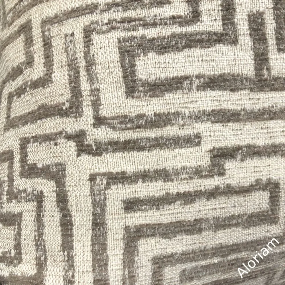 Kyle Brown Ecru Maze Pillow Cover