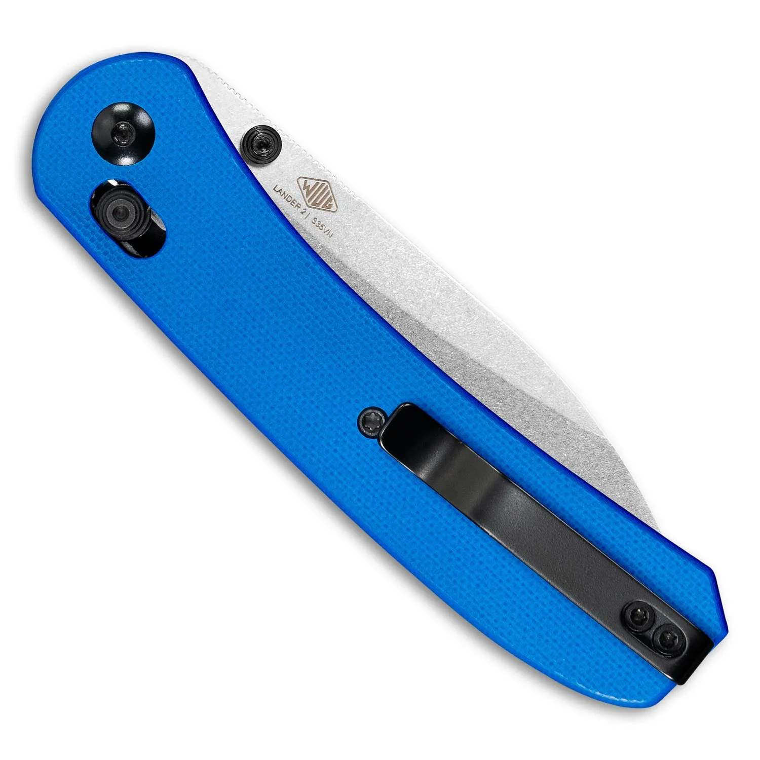 Lander 2 Pocket Knife - Blue G10 - Clutch Lock