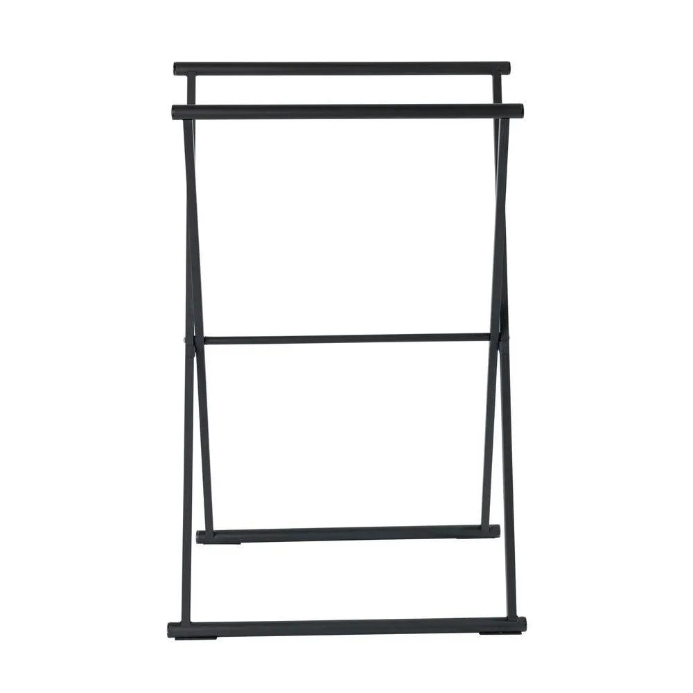 Lava 2 Rail Folding Towel Rack Matte Black