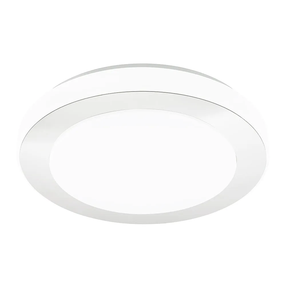 LED Ceiling Light from the Carpi Collection in Chrome/White Finish by Eglo USA