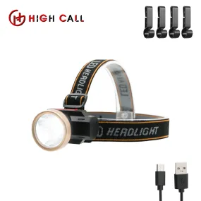 LED Rechargeable Lamp USB Headlamp Waterproof for Home Mountaineering Hiking Running Children's Strong Flashlight with Battery