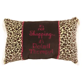 Leopard 100% Velvet Phrase Pillow 10x16