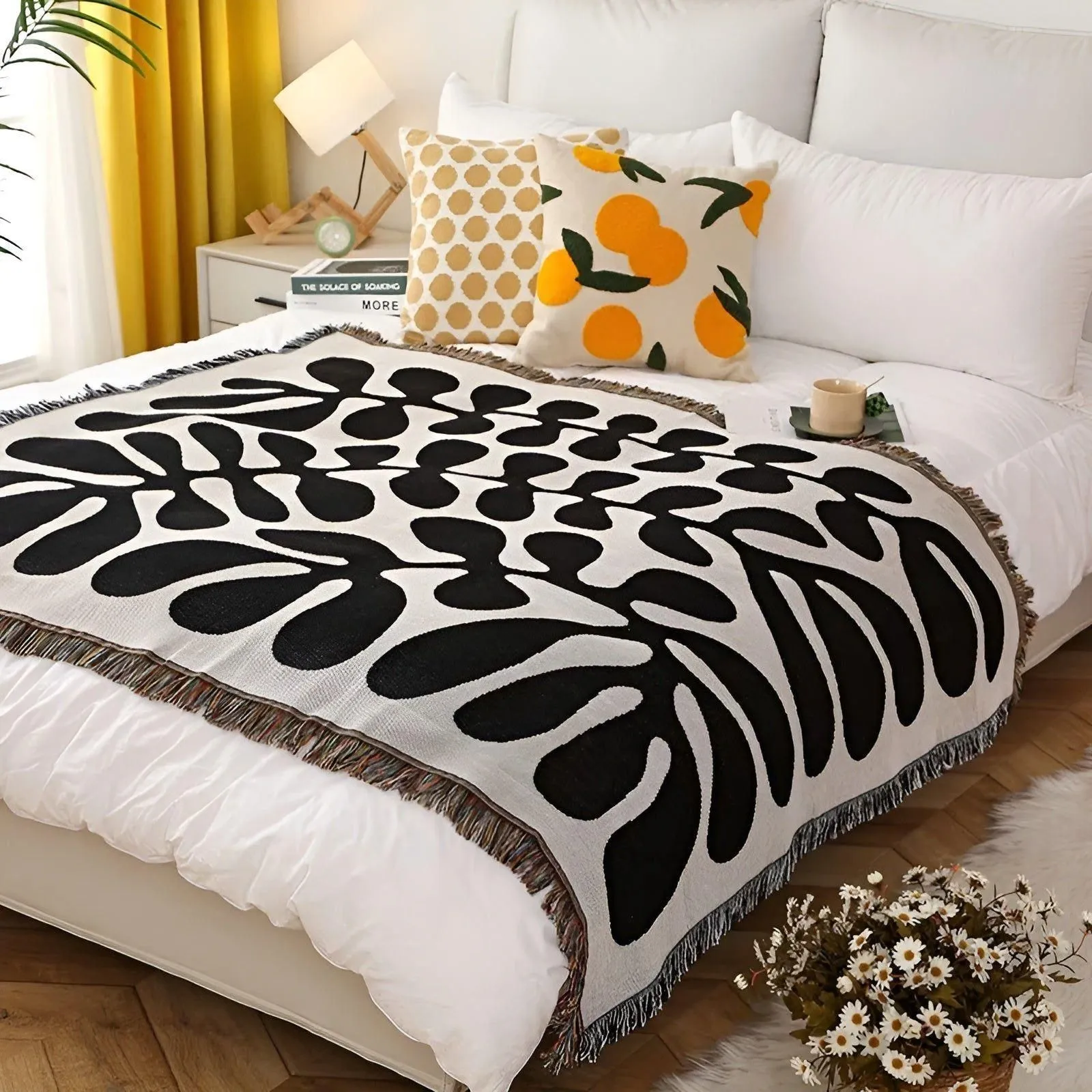 LeopardLuxe Blanket - Multifunktionale Leopard-Wurfdecke mit Cobertor-Tasseln