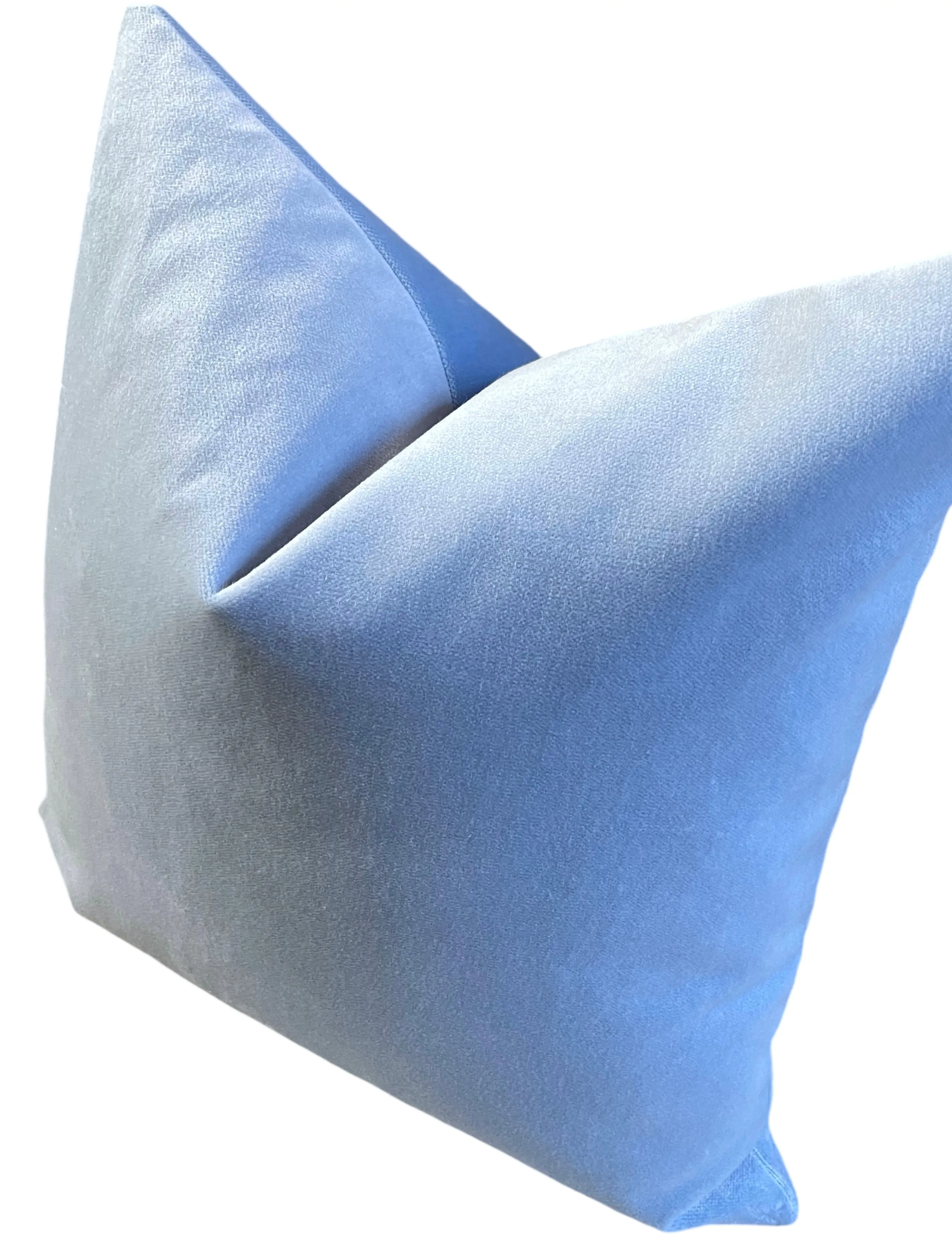 Light Blue Velvet Pillow Cover / Available in 10 Sizes