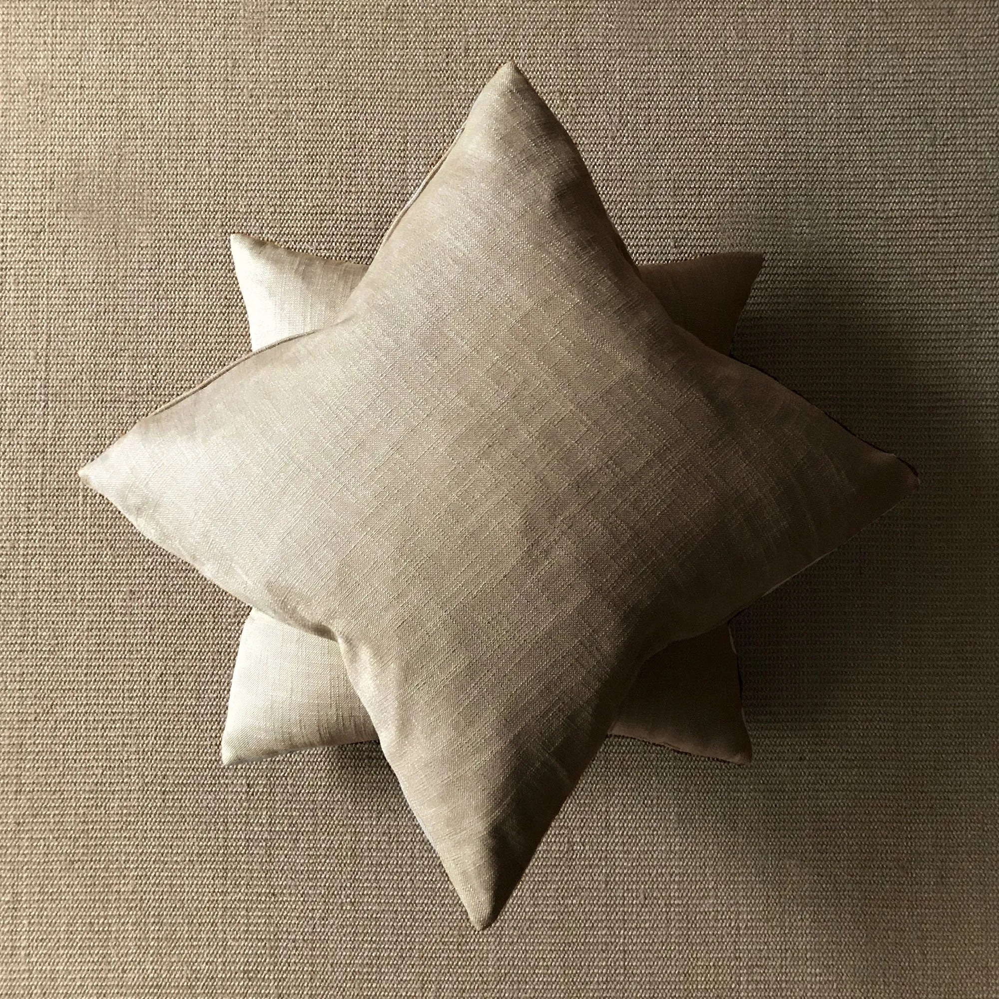 Light Brown Solid Linen Throw Pillow Cover 20x20