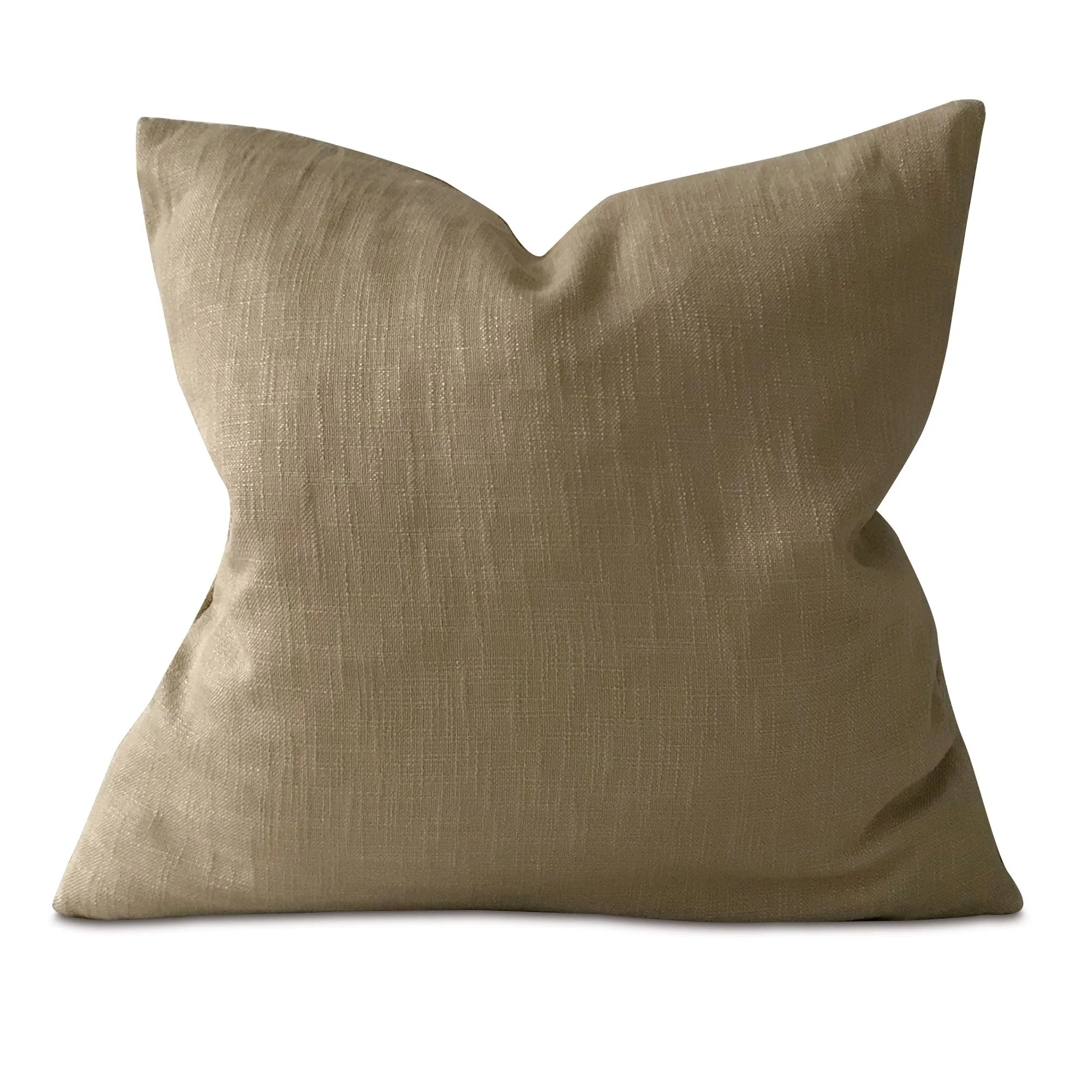 Light Brown Solid Linen Throw Pillow Cover 20x20