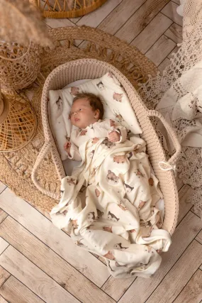 Light Openwork Baby Blanket Swaddle - Forest Friends