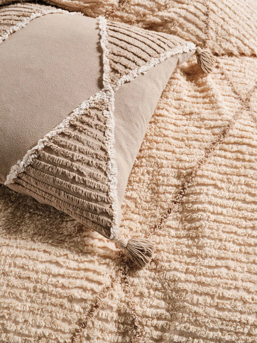 LINEN HOUSE ASHA SAND QUILT COVER SET