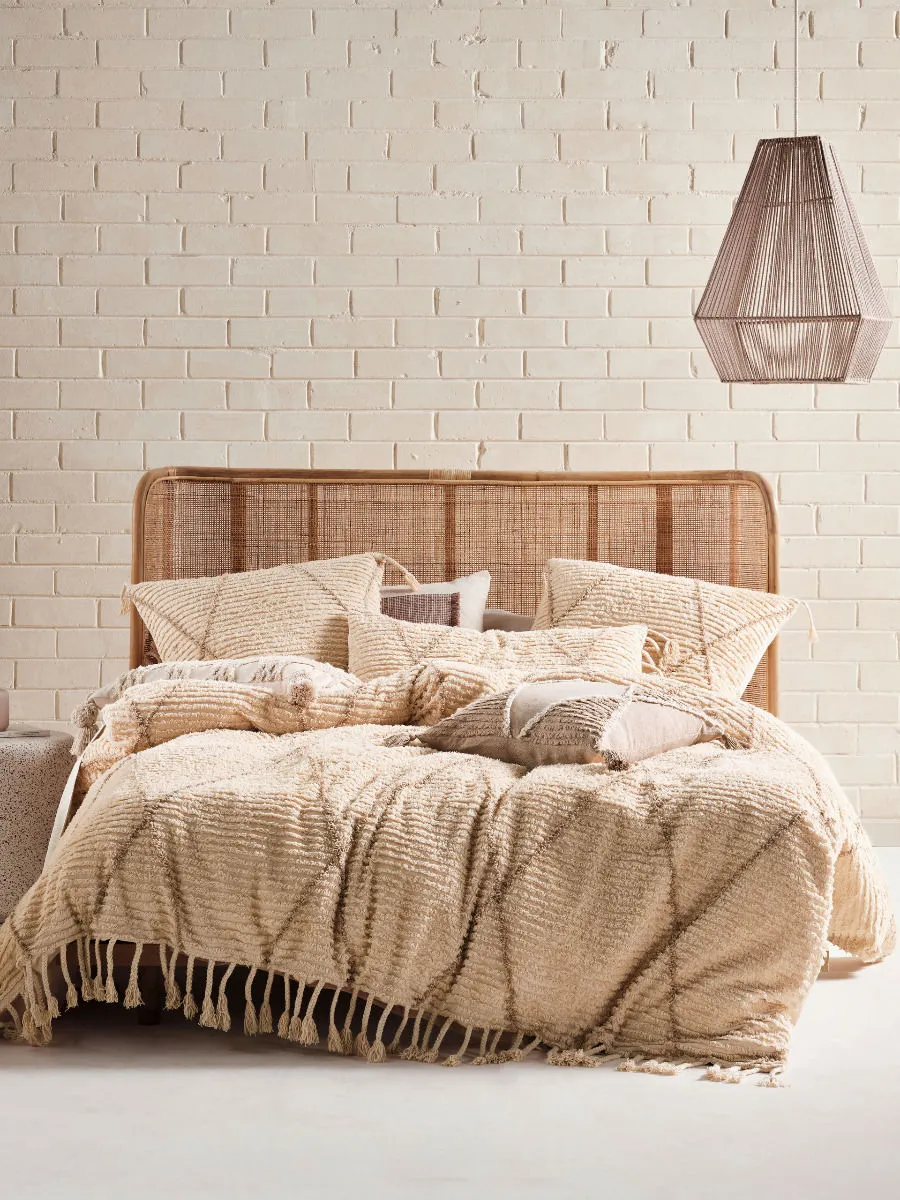 LINEN HOUSE ASHA SAND QUILT COVER SET