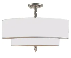 LUXO 5 LIGHT CEILING MOUNT, SATIN NICKEL